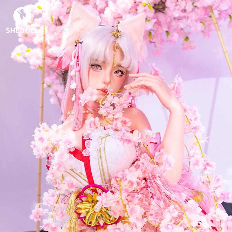 SHEDOLL コ・ショウウ 168cm 原神|フータン 猫耳レース戦装|発熱Dカップ |減量植毛ボディ| 2次元純欲爆発